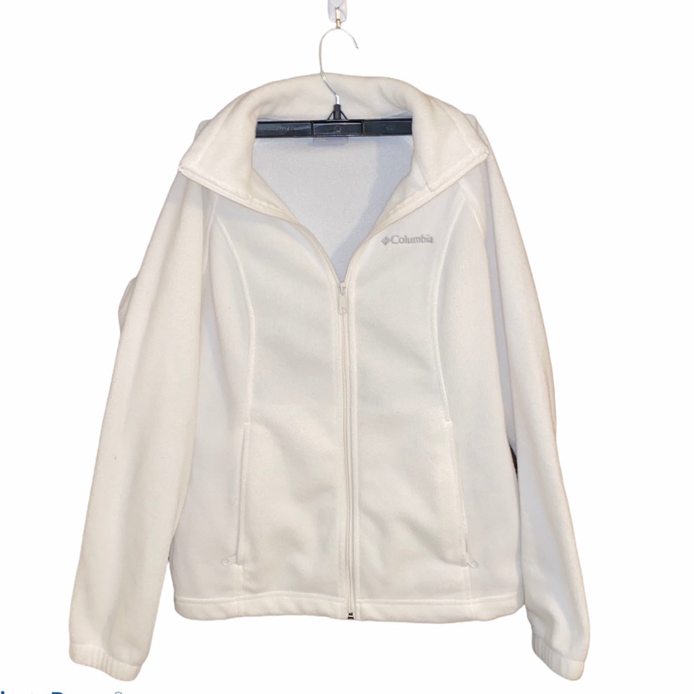 Columbia white Fleece Jacket  Size Small